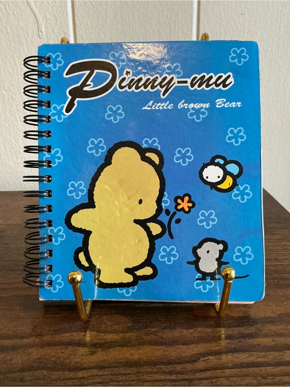 Vintage Rare San-X Pinny-Mu Little Brown Bear Spiral Notebook Memo Pad